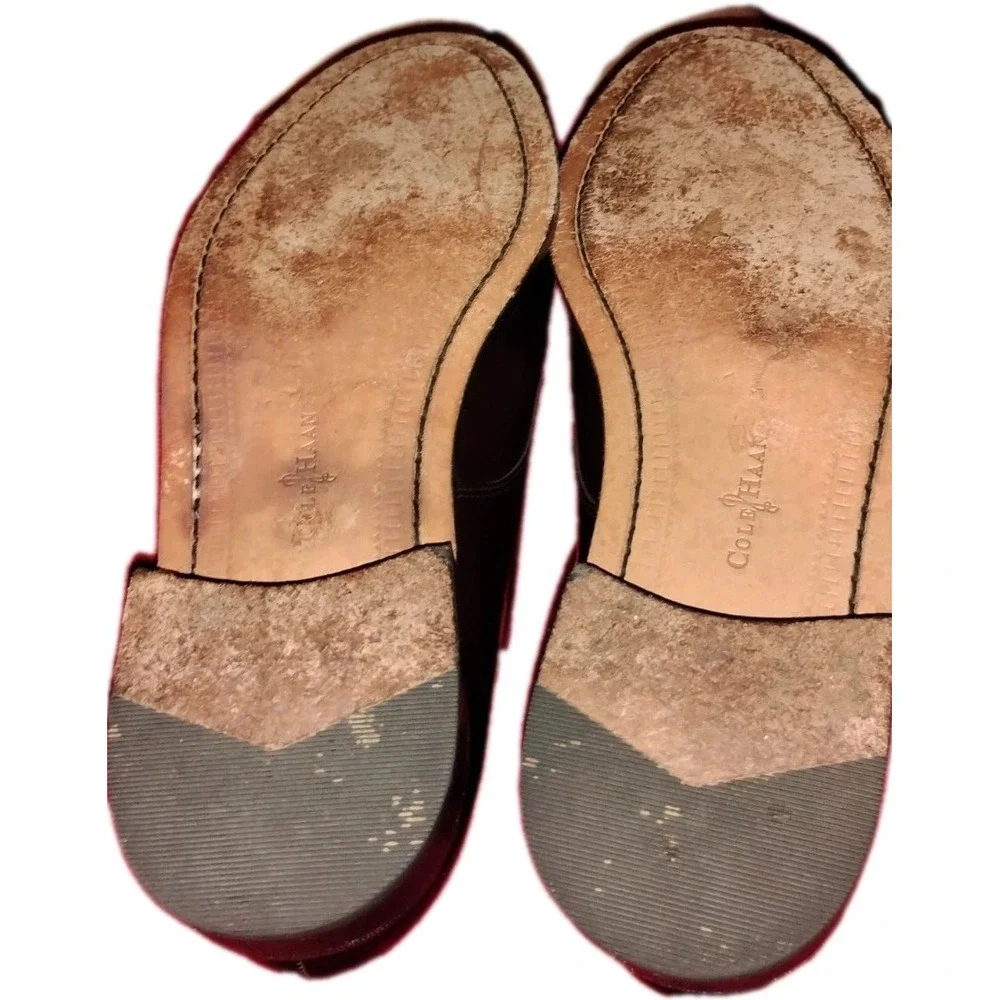 Cole Haan Mens‎ 10.5 Shoes Leather Calhoun Dress Oxford Split Toe Brown Burgundy